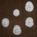Faces molded using Creative Paperclay
