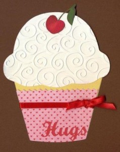 Cupcake shaped card