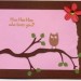 Front of "Hoo Hoo Hoo who loves you?" card - little owl