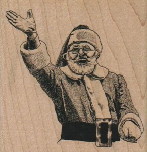 Waiving Santa Stamp #4820 from Viva Las Vegastamps!