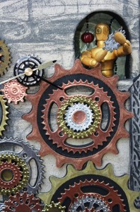 Steampunk Clock - The Keeper in Daylight