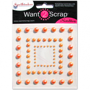 Nestabling Beaded Square Coral Pearl