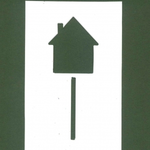 Birdhouse Iris Folding cutout
