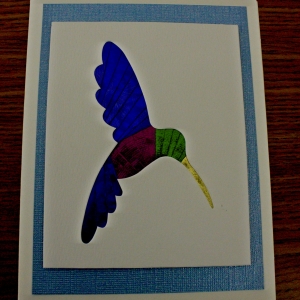 Hummingbird card Iris Folding Card Kit