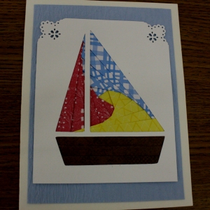 Sailboat Iris Folding card kit