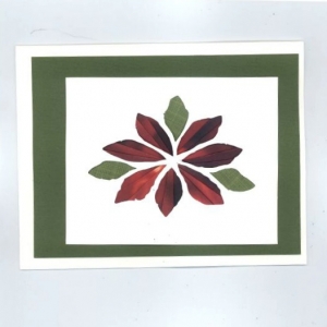 Poinsettia Iris Folding Card Kit