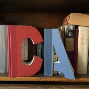 Initials cut from books